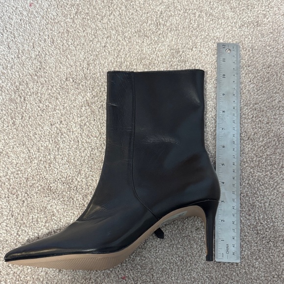 SCHUTZ Black Heeled Leather Boots - Picture 5 of 6